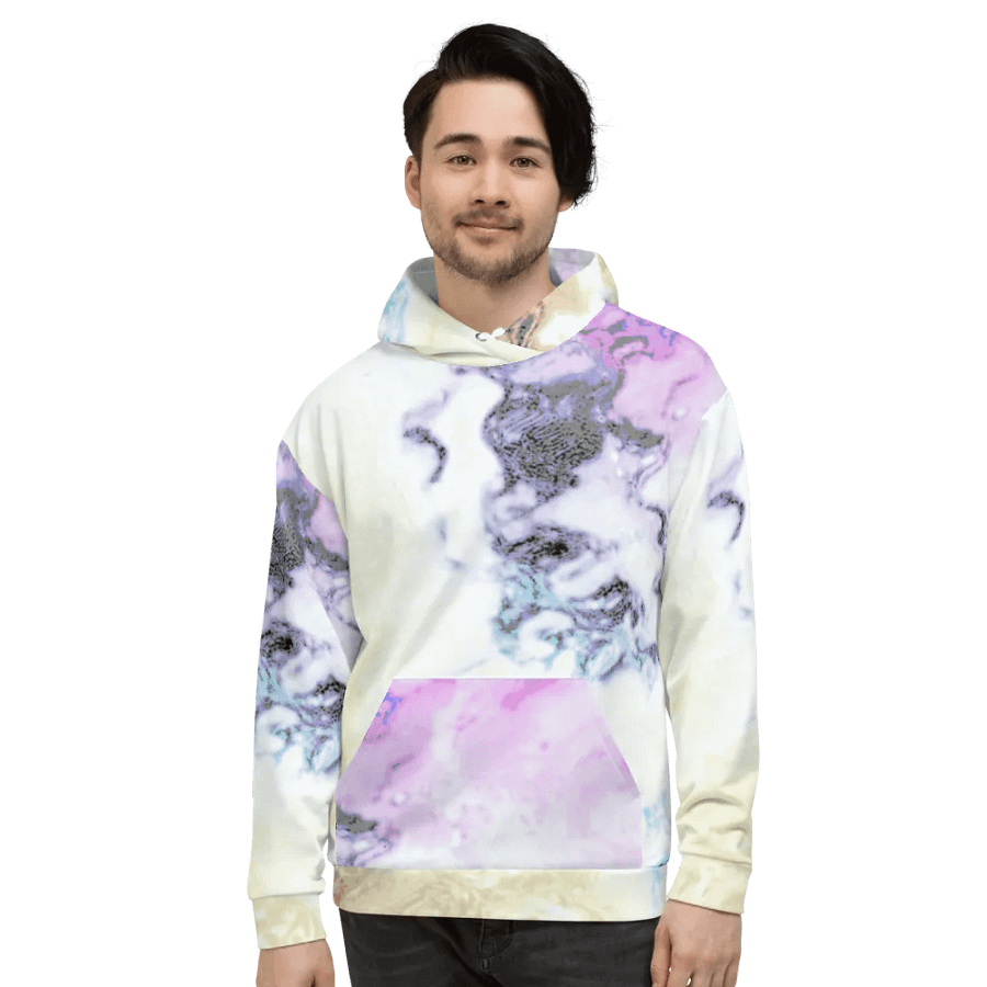 Pastel Abstract Unisex Pull On Hoodie product image (2)