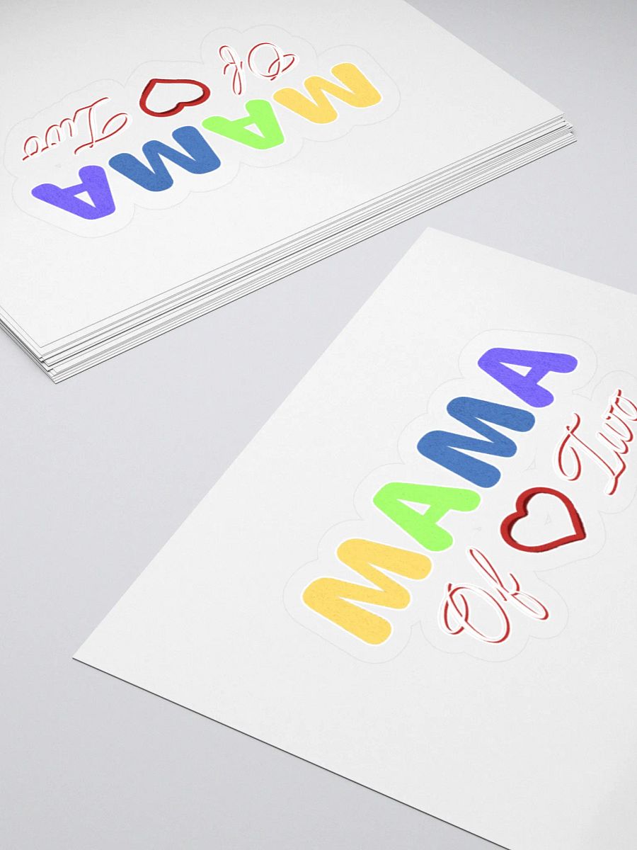 Mama of Two - Loving Family Design Sticker product image (4)