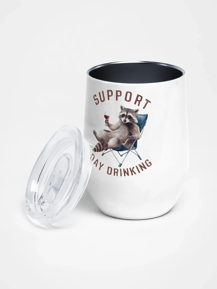 Raccoon Wine Tumbler with Lid product image (1)