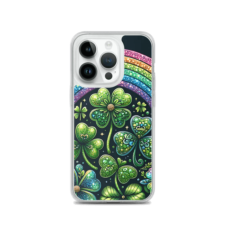 A hand drawn sparkle core St Patrick's theme revolving around iPhone® Case product image (3)
