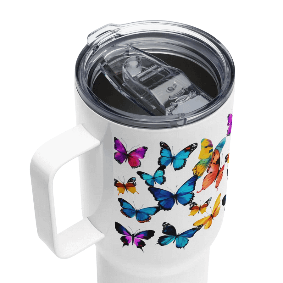 Stainless steel Butterfly travel mug product image (4)
