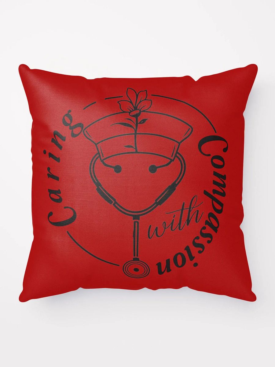 Caring With Compassion Nurse Line Art Pillow product image (1)