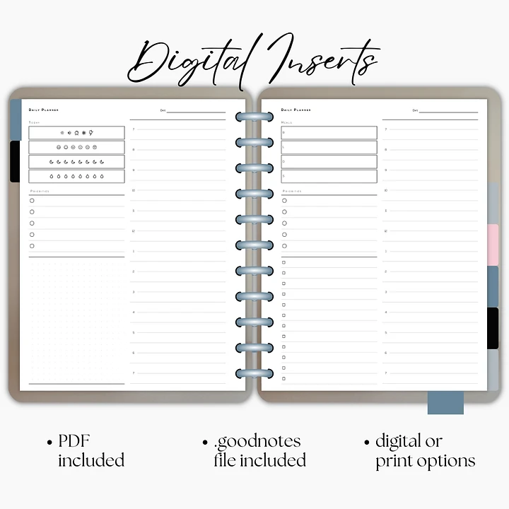 Daily Schedule Dual Option Planner Digital Insert product image (1)