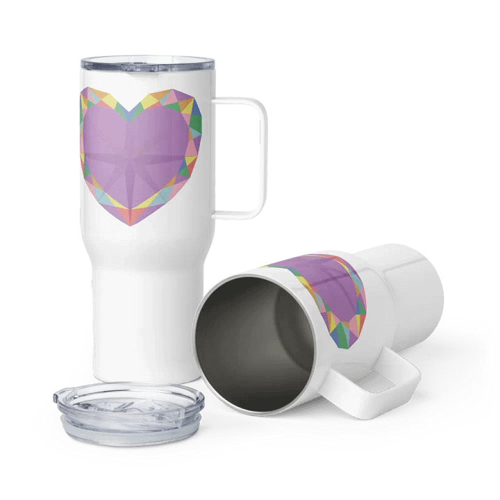 Crystal Pride Heart Insulated Cup with Handle product image (1)