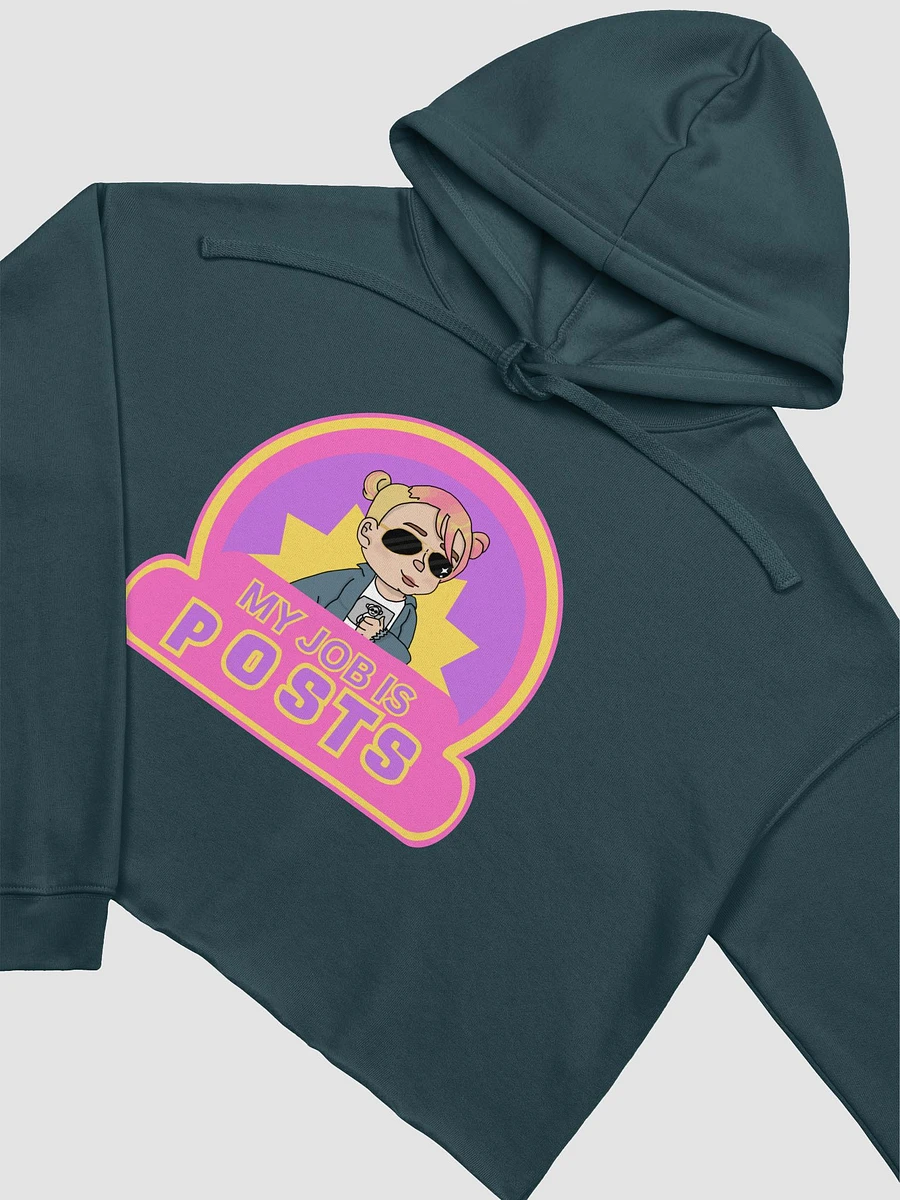 My Job is Posts Crop Top Hoodie product image (3)