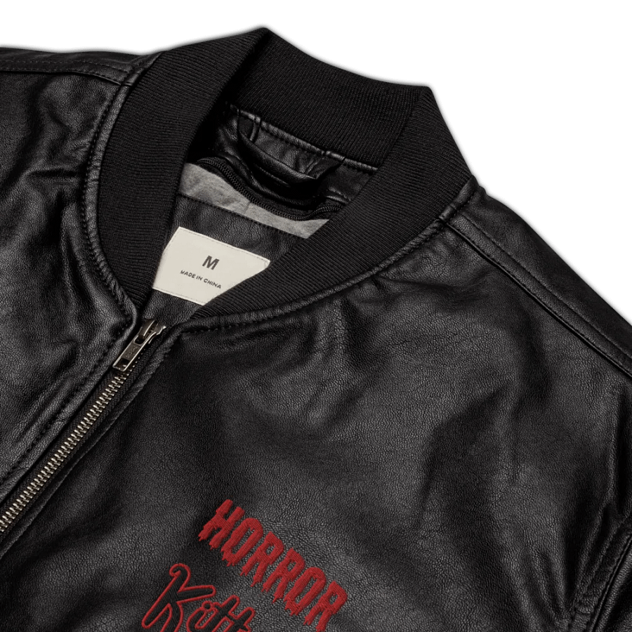 Horror Kitten Faux Leather Jacket product image (12)