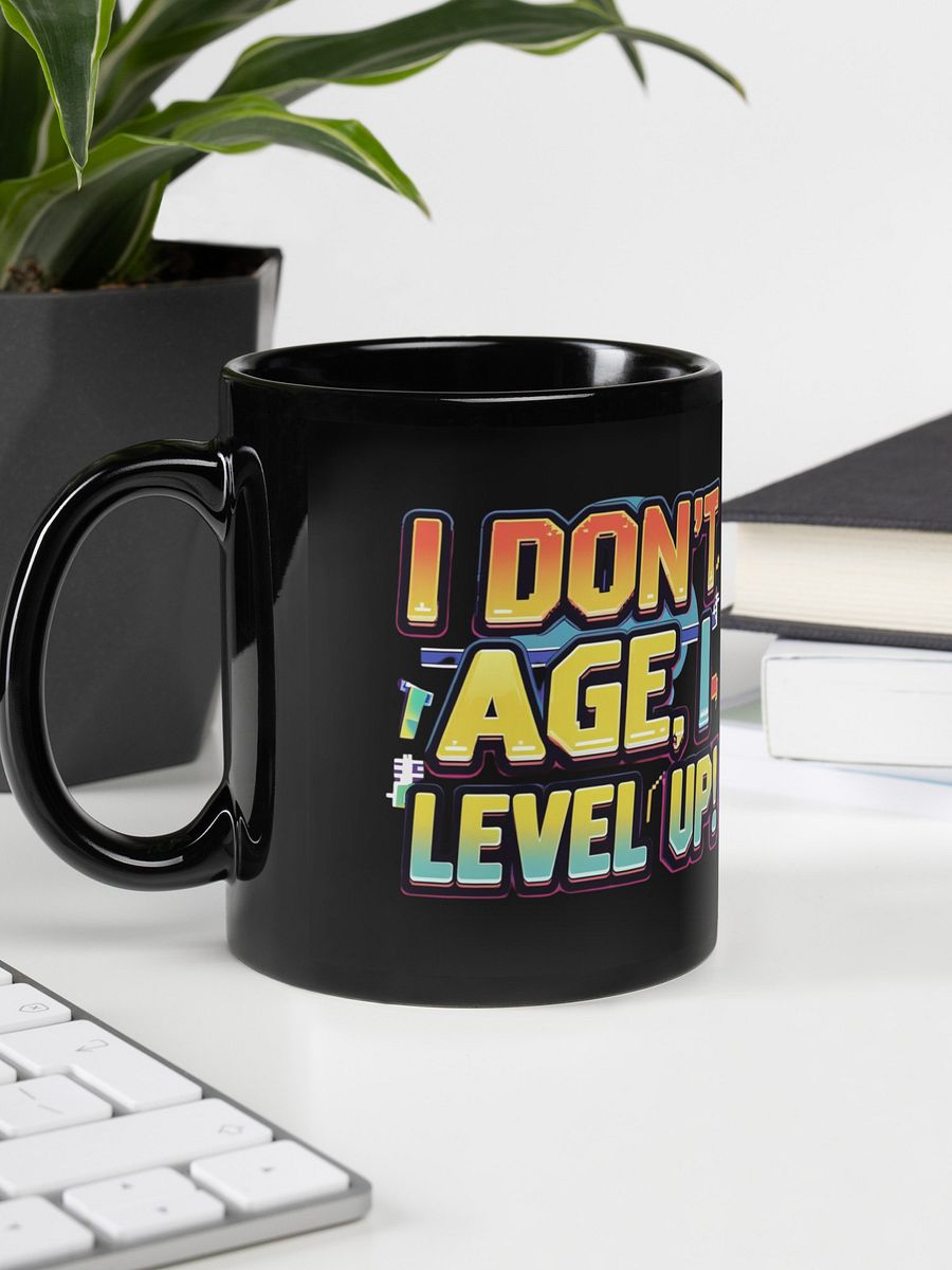 I Don´t Age, I Level Up Black Glossy Mug product image (13)