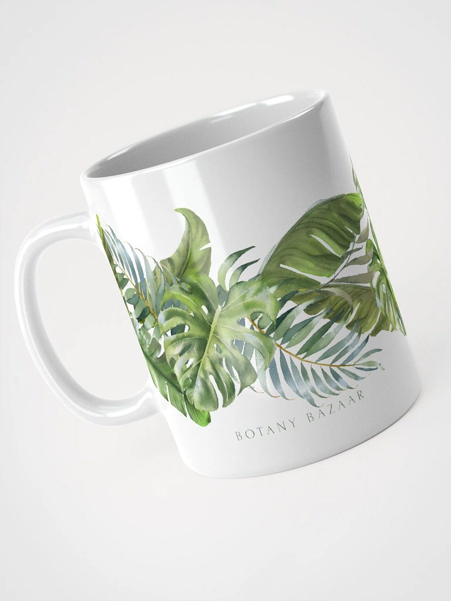 Tropical Leaves White Ceramic Mug product image (5)