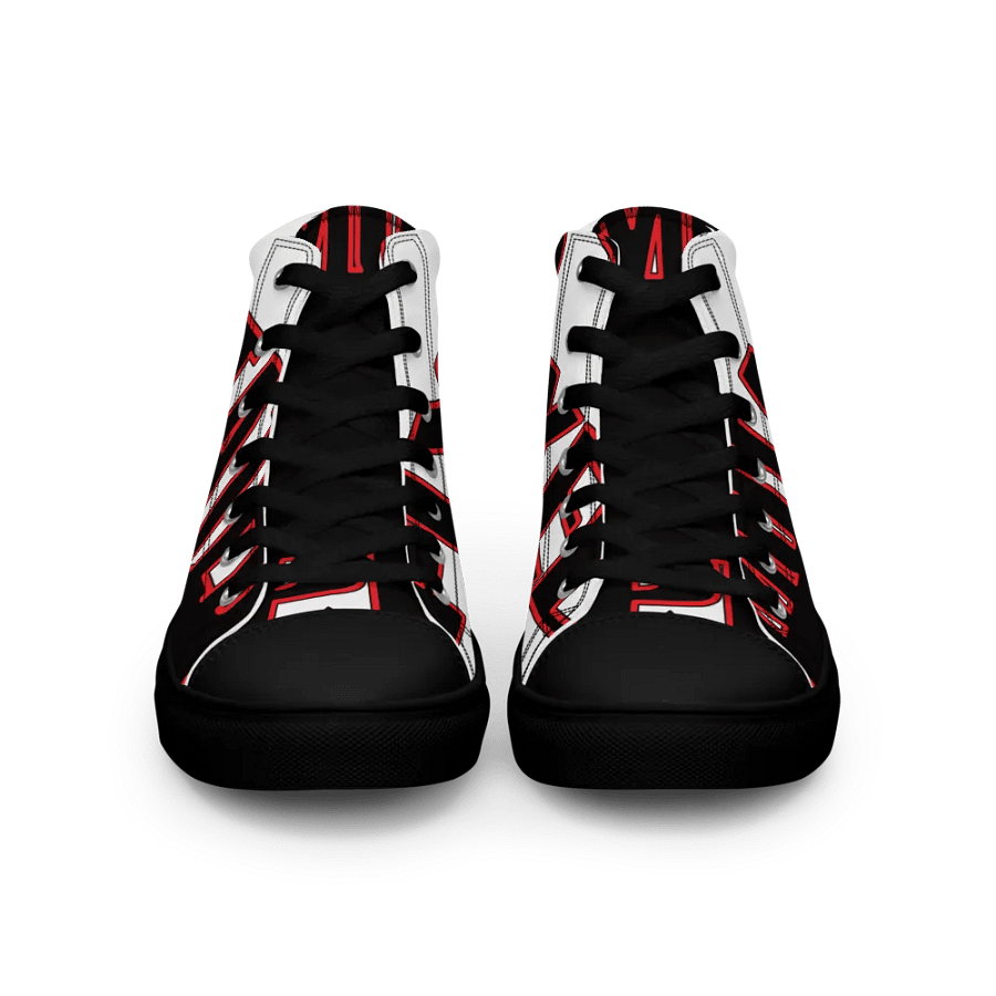 Abstract M Letter Design High Top Canvas Women's Shoes product image (3)