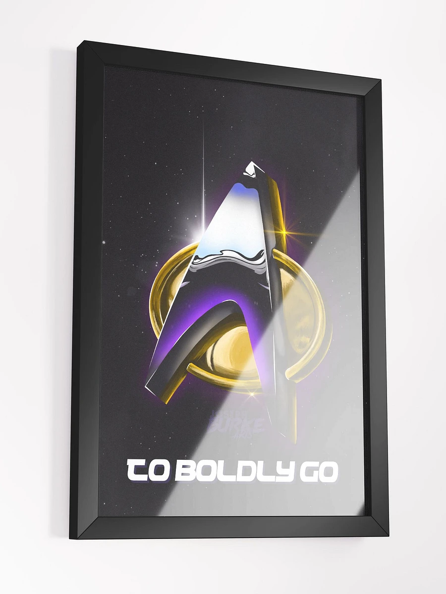 To Boldly Go Star Trek Communicator Metallic Chrome Framed Art product image (3)