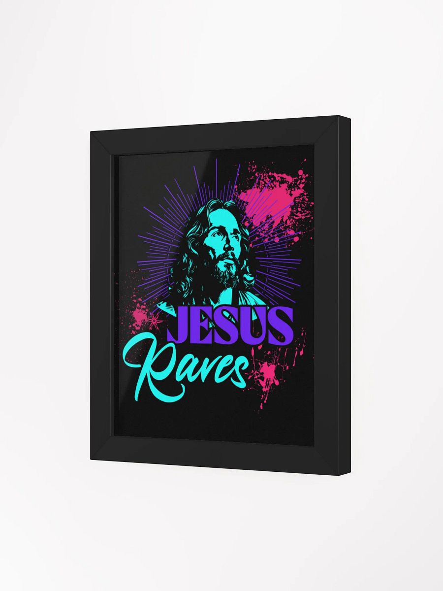 Neon Jesus Raves Framed Art Poster product image (35)