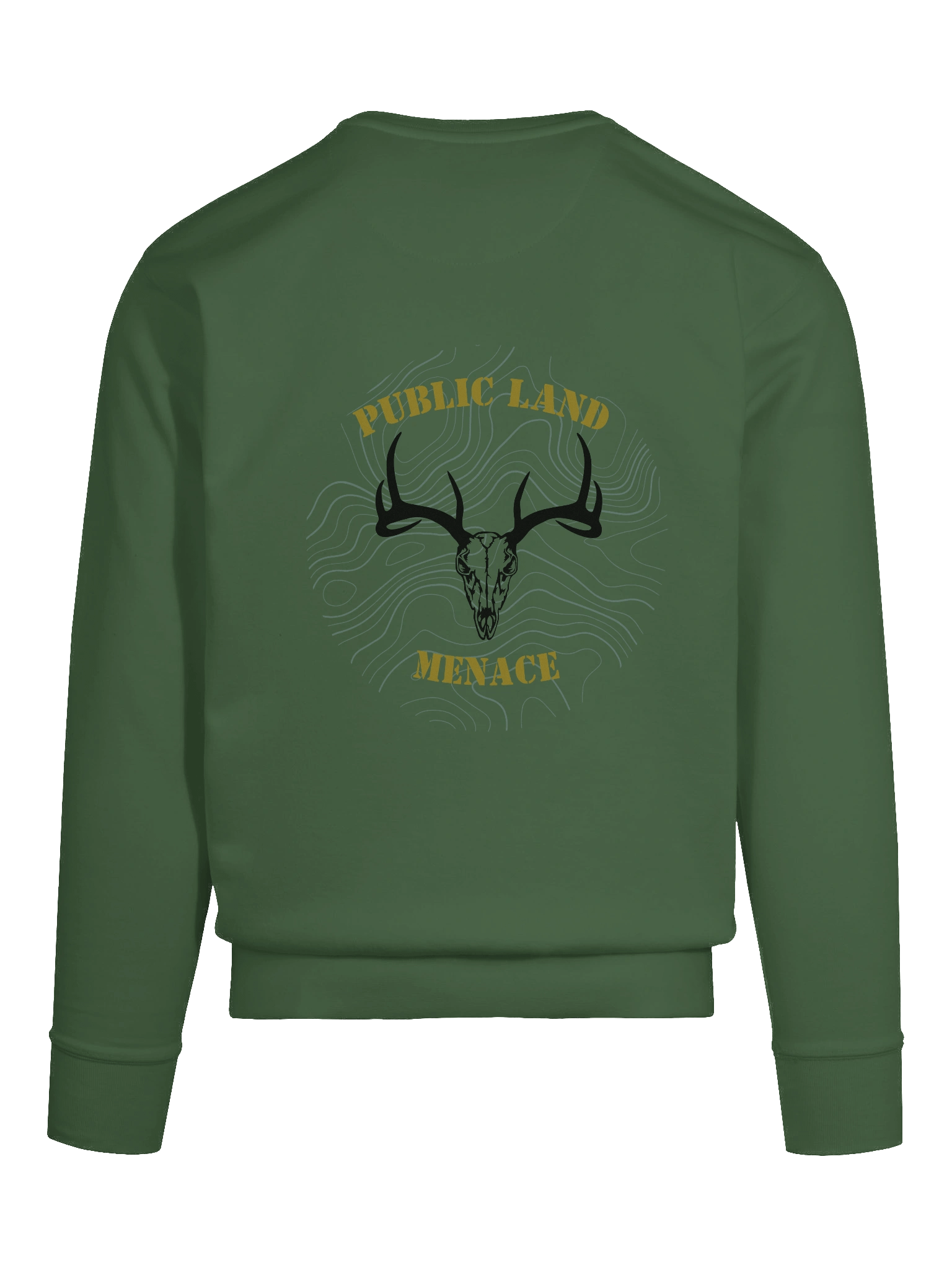 Public Land Menace Skull Antlers Hunting Crew product image (11)