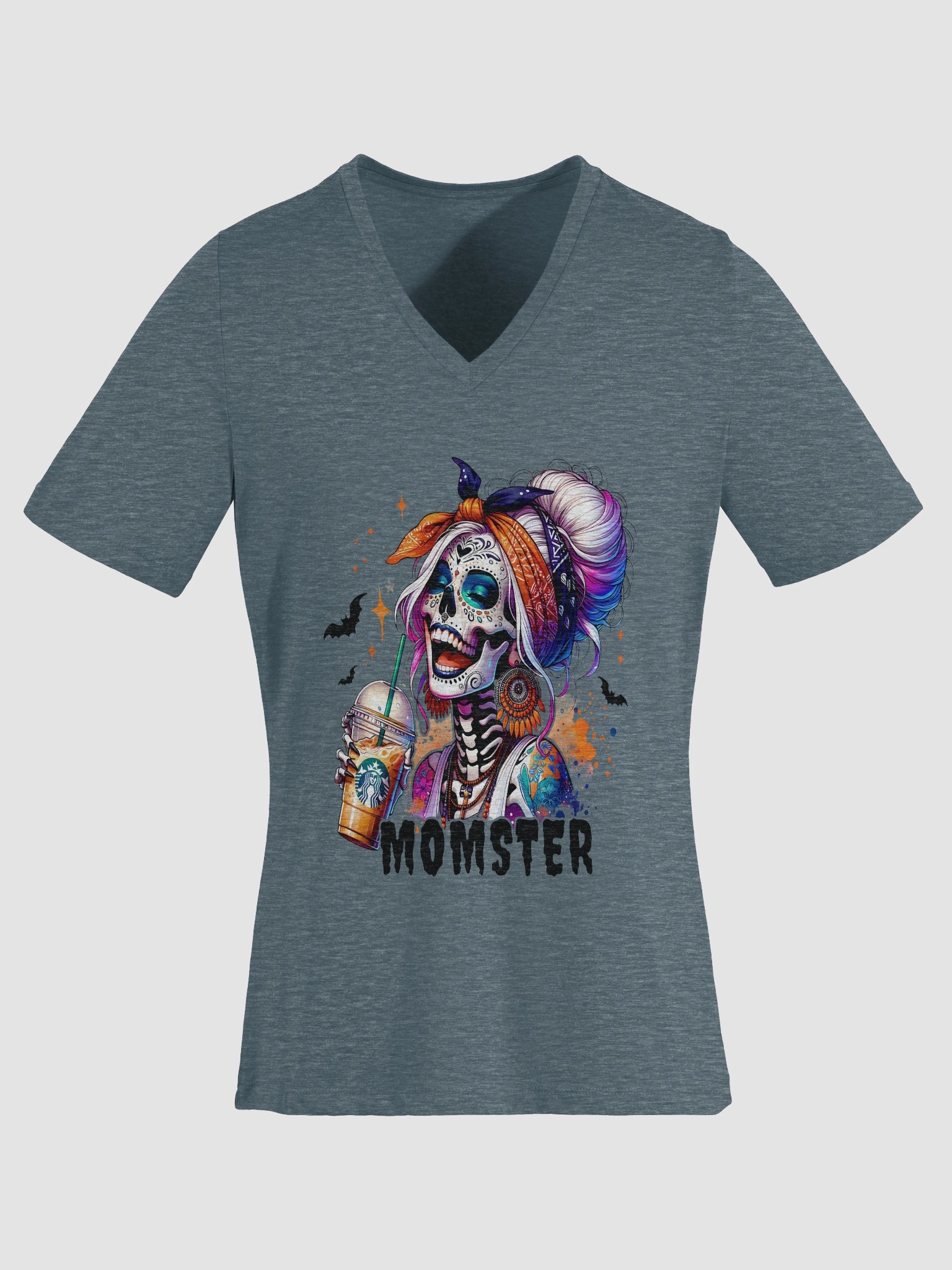 Fiesta Skeleton V-Neck Tee product image (35)