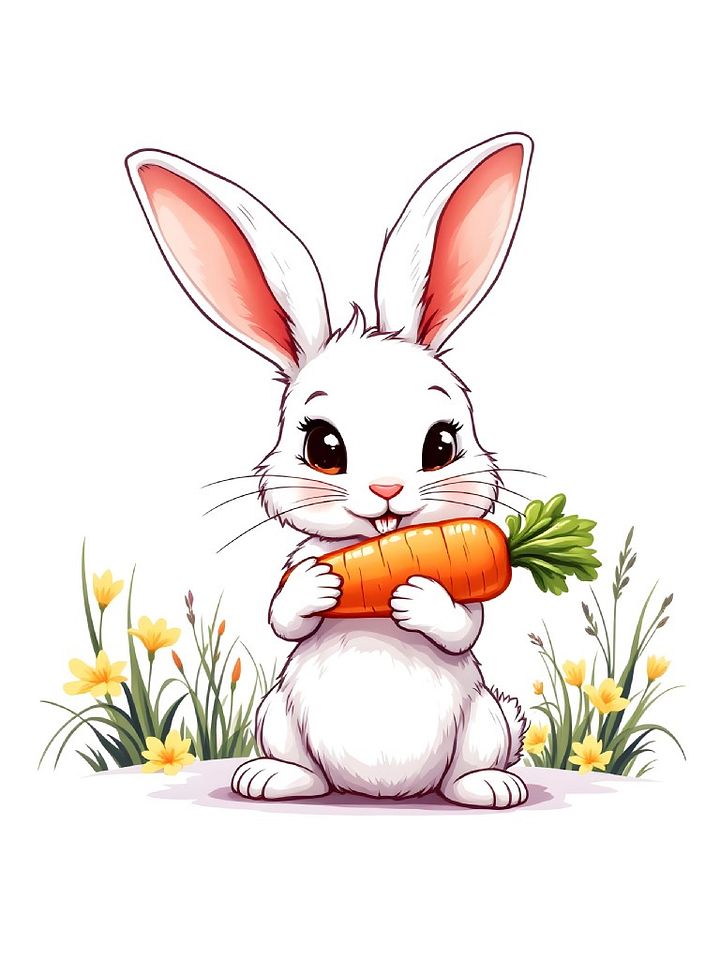 12 Animated Watercolor Rabbit Clipart Designs, Cute Animated Rabbits, Vibrant Rabbit Illustrations, Watercolor Rabbit Illustrations product image (2)