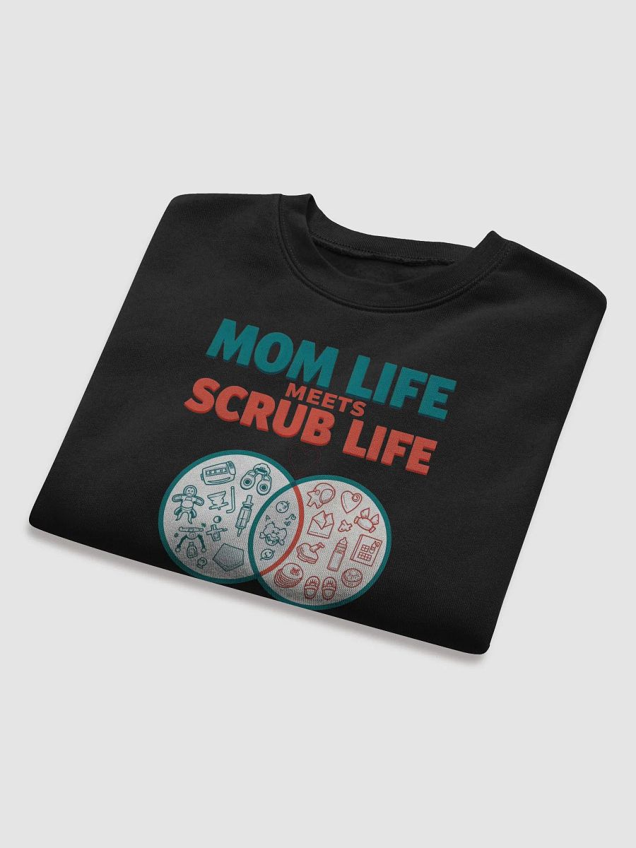Mom Life Meets Scrub Life Fleece Crop Sweatshirt product image (23)