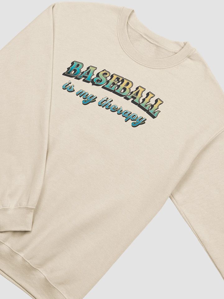 Baseball Is My Therapy Vibes Sweatshirt product image (16)