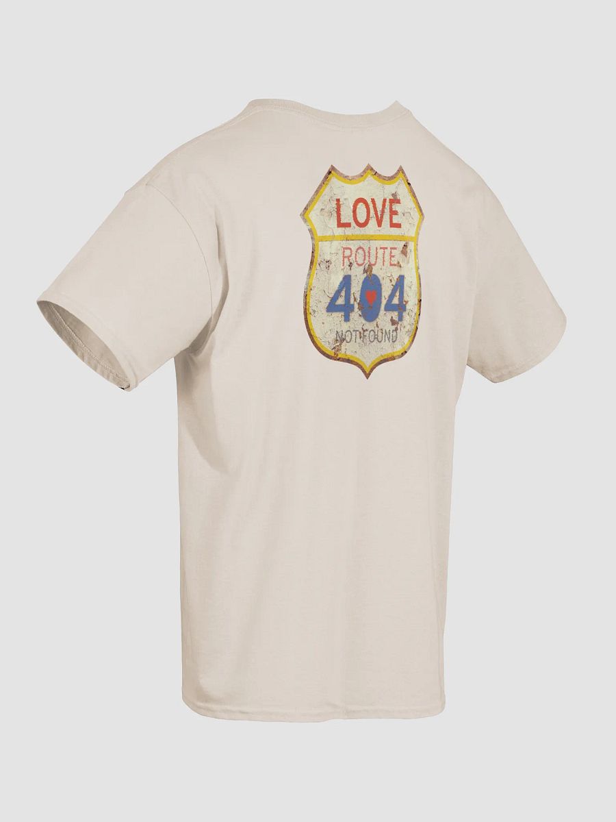 Vintage Love Route 404 Not Found T-shirt (Back Side), Unisex Summer Tee product image (6)