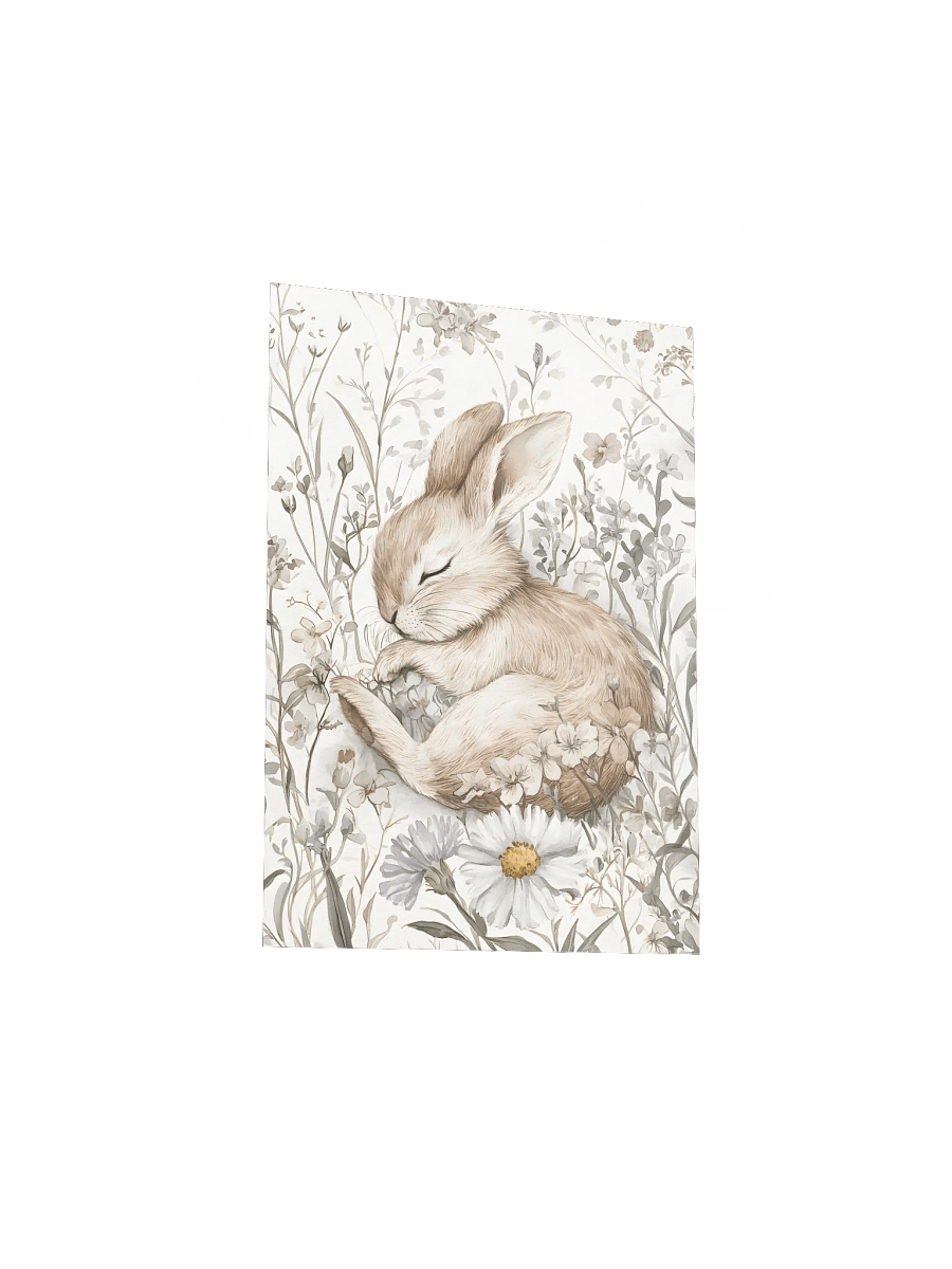 Sleeping Brown Bunny in Daisies and Wildflowers product image (4)