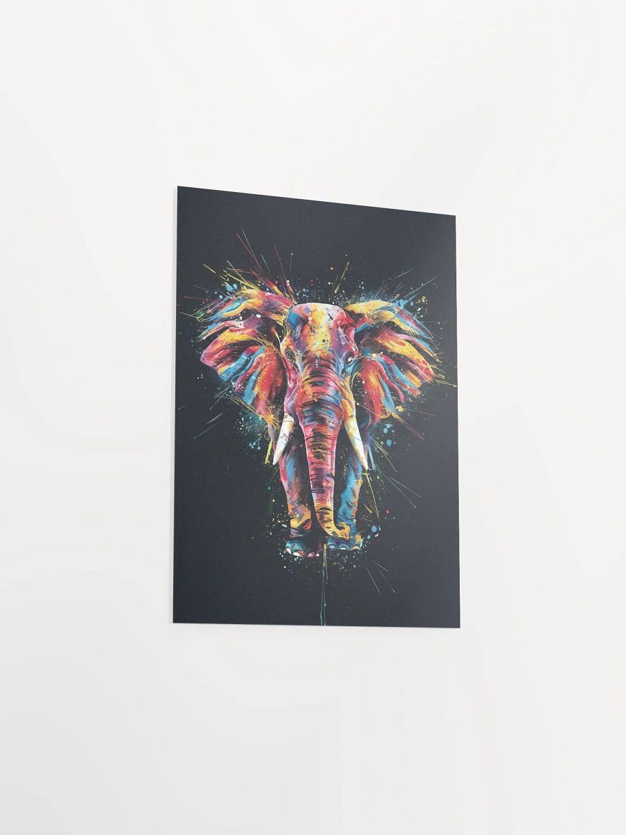 Savana Series - Colorful Elephant Wall Art Print, Vibrant Abstract Animal Painting, Home Decor, Large Poster product image (26)