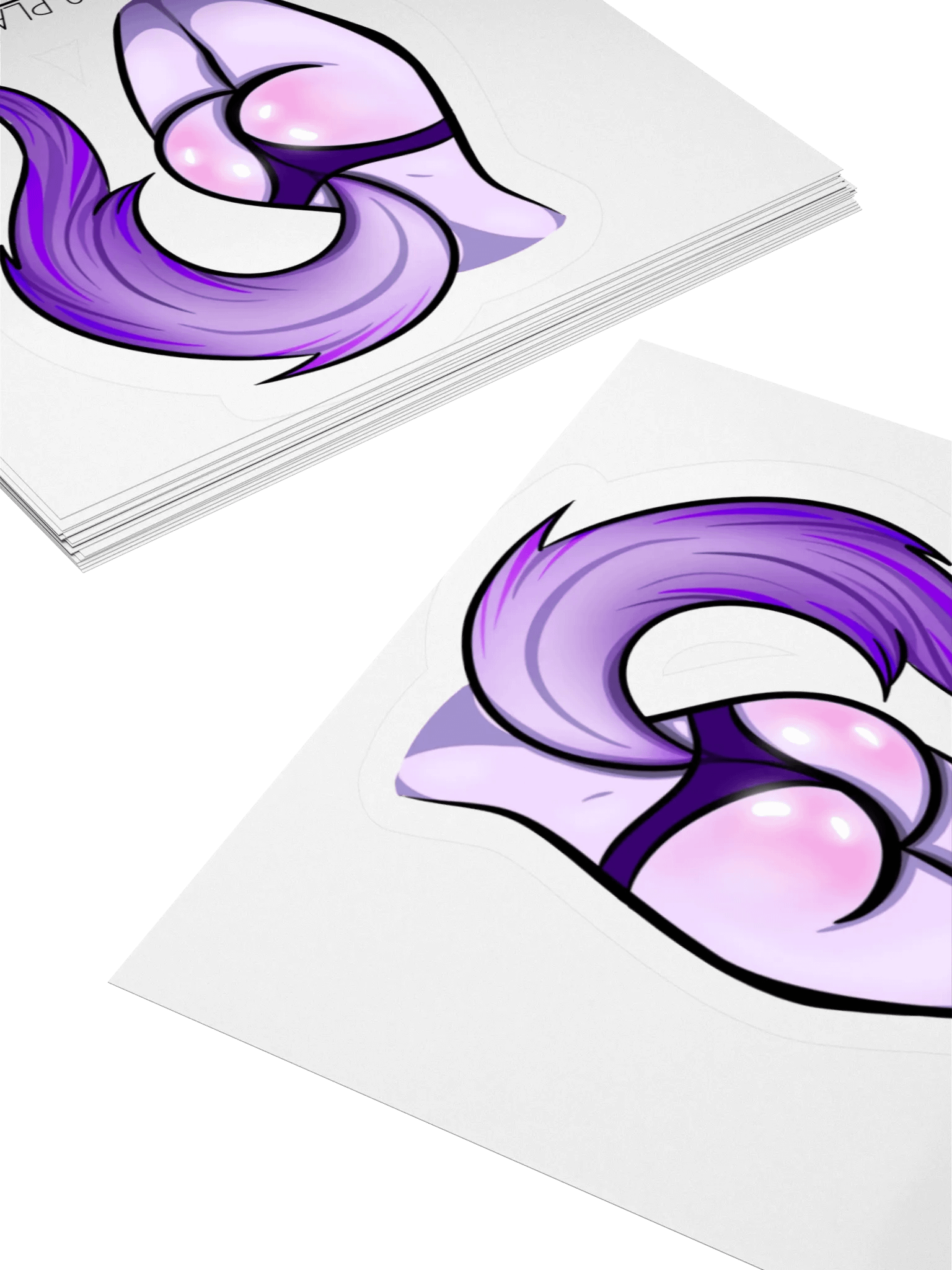 Grrugle? Purple Wolf Tail Vinyl Stickers product image (16)