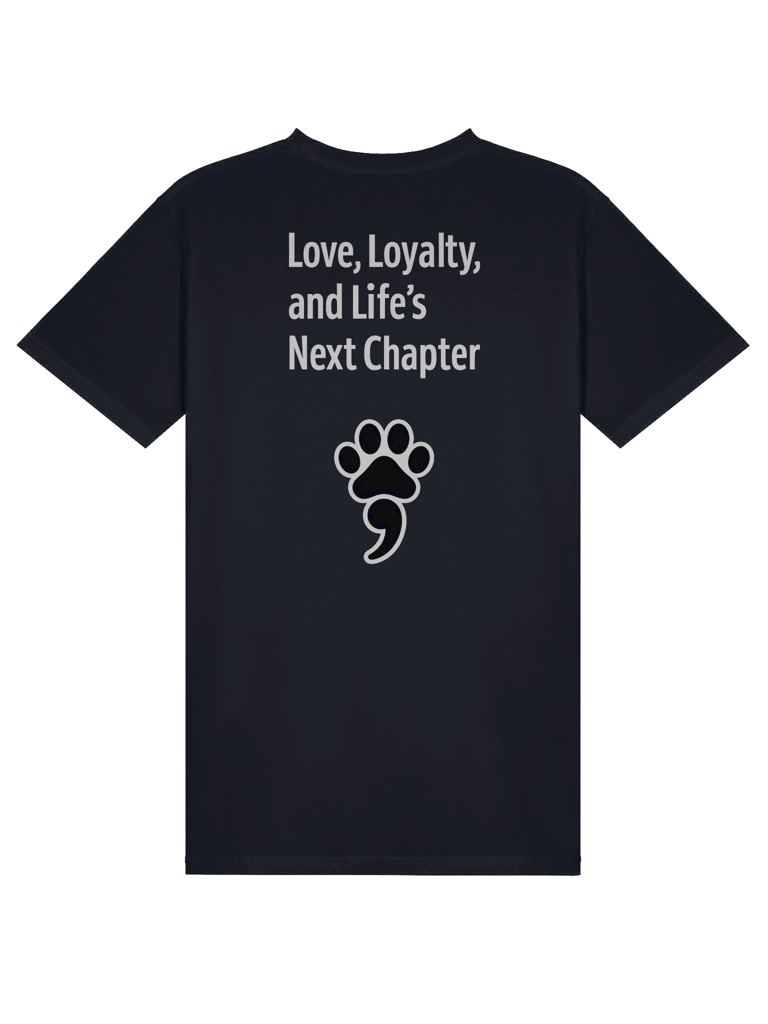 🐾 Paw Semicolon Awareness T-Shirt | Front & Back Design product image (4)