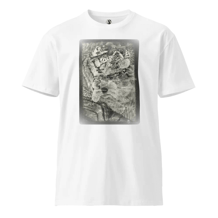 Nashīnasu - 2 Tiger In Love Drawing White T-Shirt product image (1)