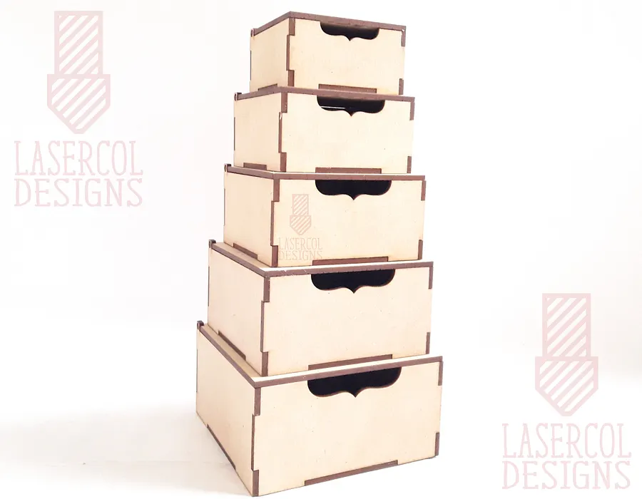 Boxes Set 2 (5 sizes) - Laser Cut Files product image (4)