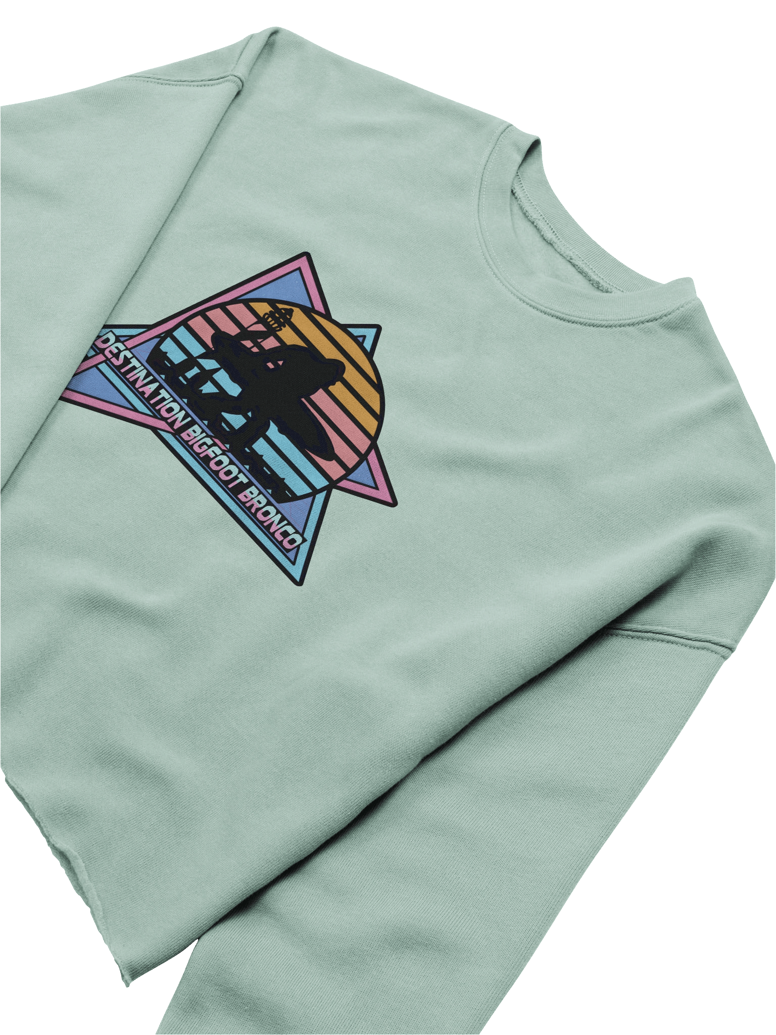 Destination Bigfoot Bronco Retro-Inspired Bella+Canvas Women's Fleece Crop Sweatshirt (Multiple Colors Available) product image (14)