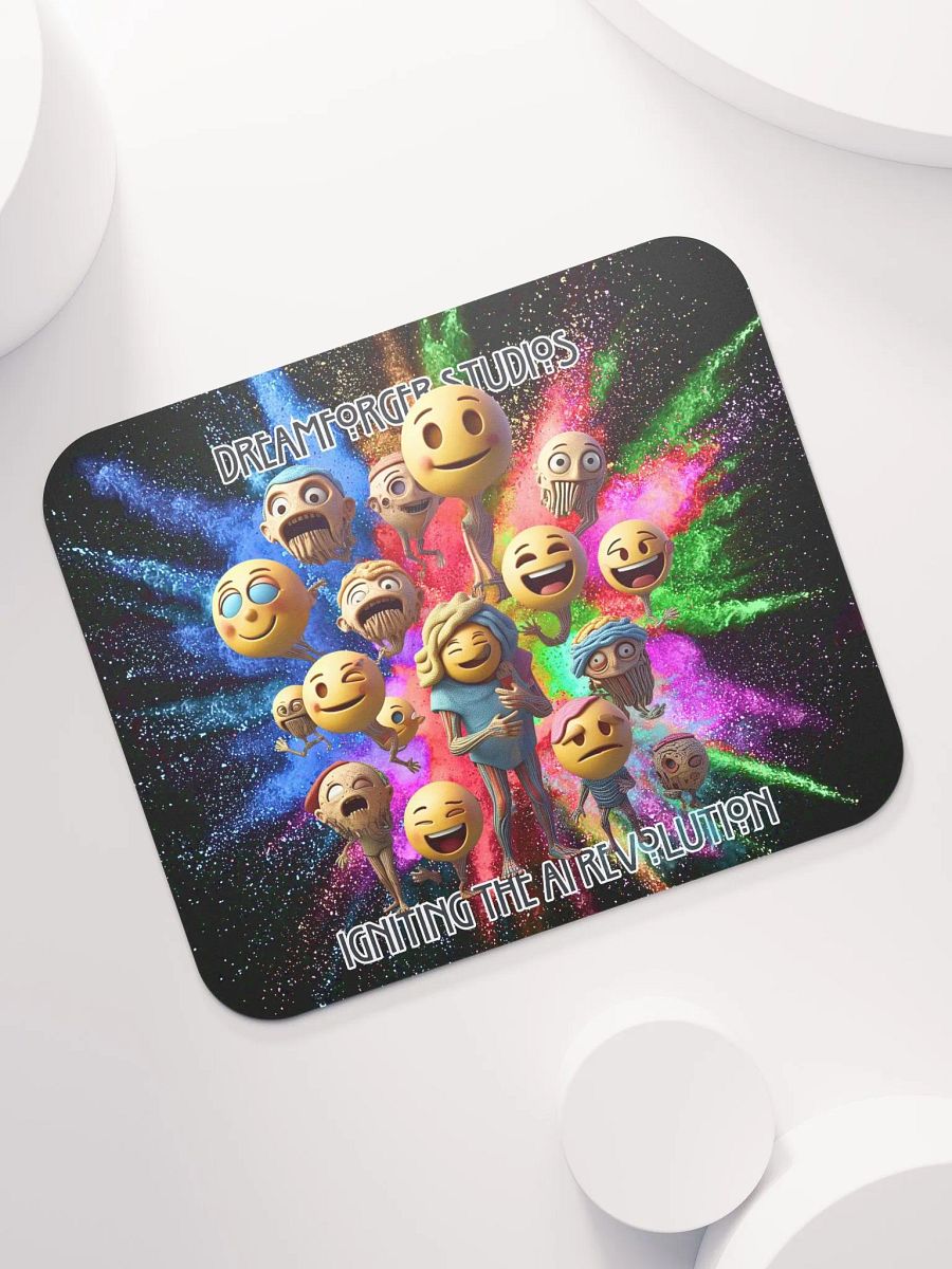 Expression Explosion: Emoji Chaos: Technicolor Dreamscape Edition Mouse Pad product image (7)