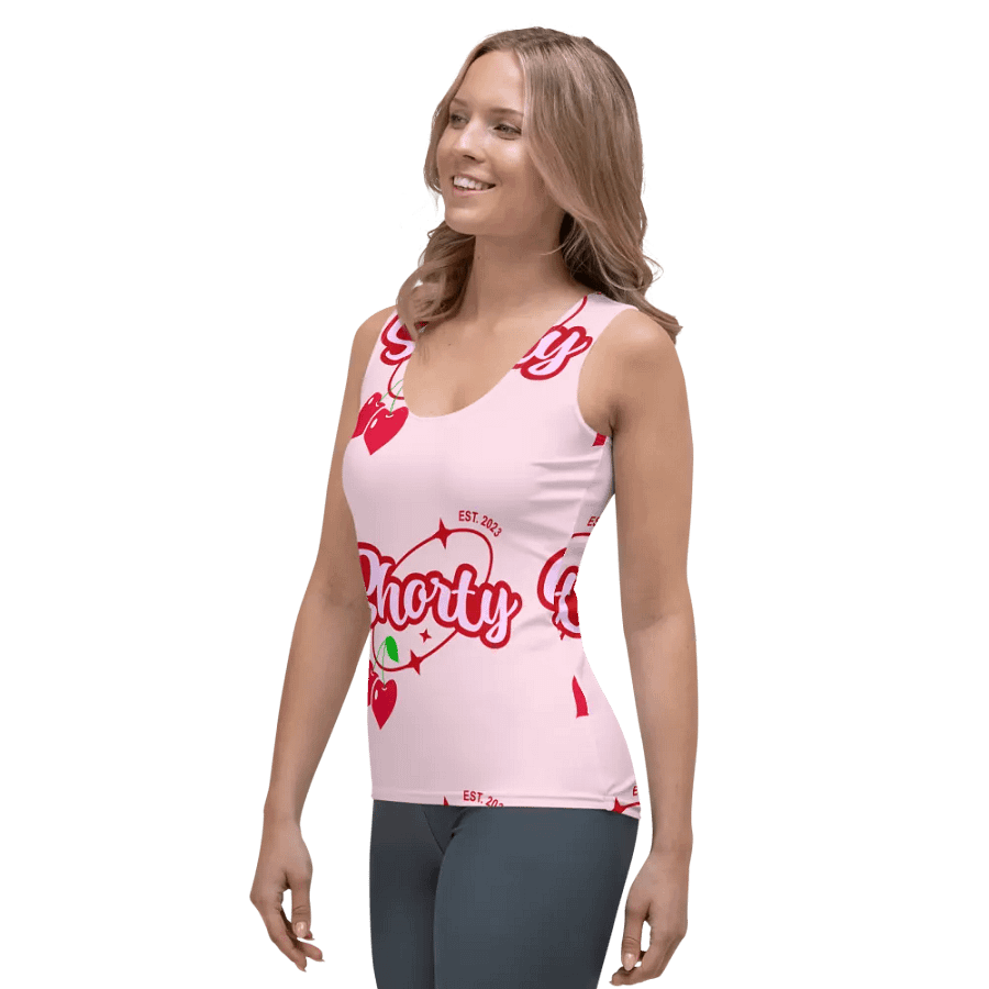 Miss Shorty Heart Shaped Cherries Logo Tank Top product image (3)