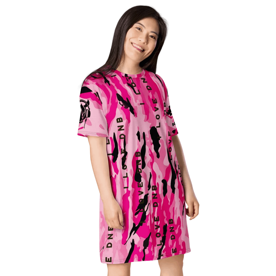 I Love DnB Pink CamoT-Shirt Dress product image (5)