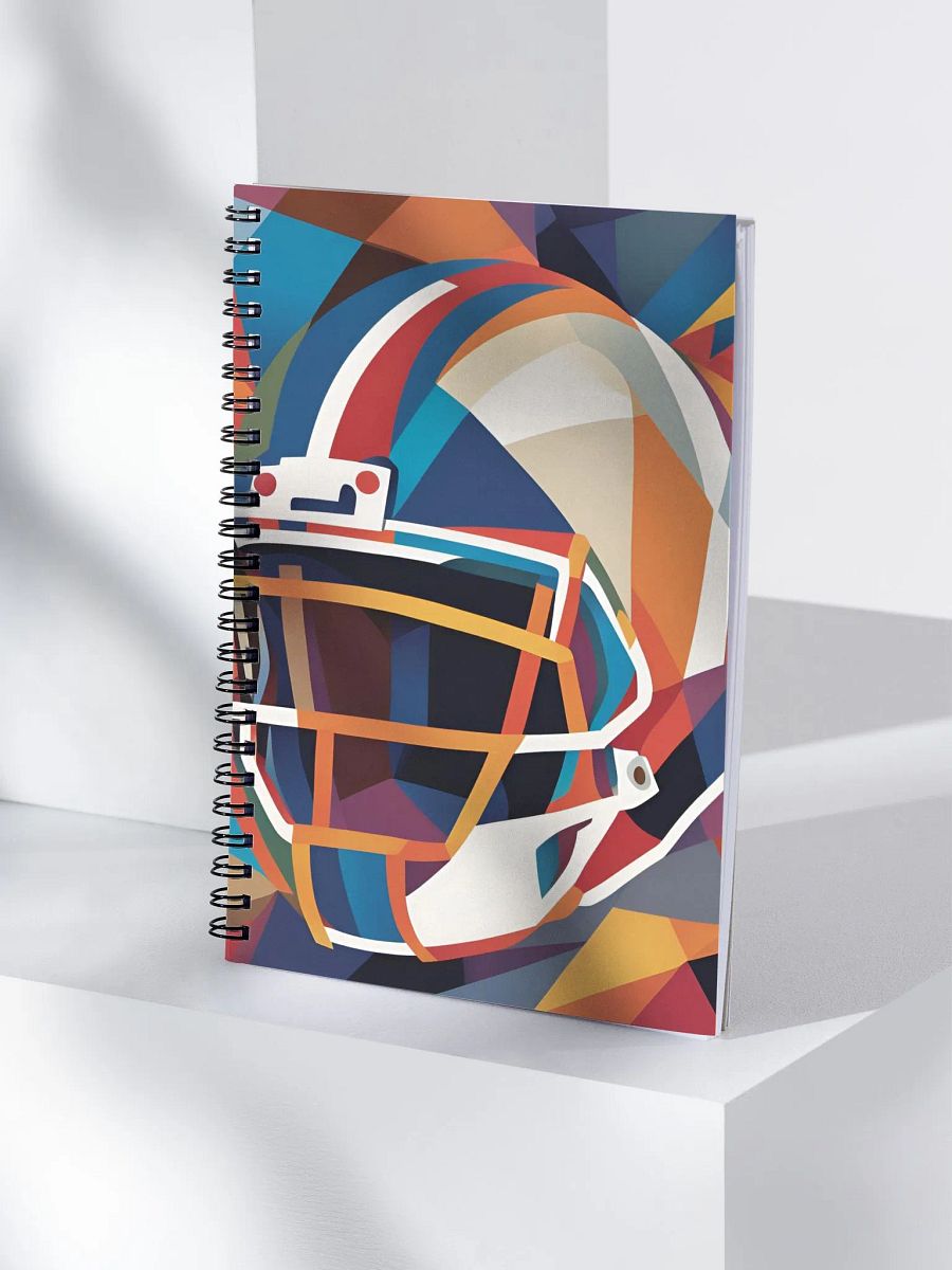 Geometric Designed American Football Helmet Spiral Notebook product image (4)
