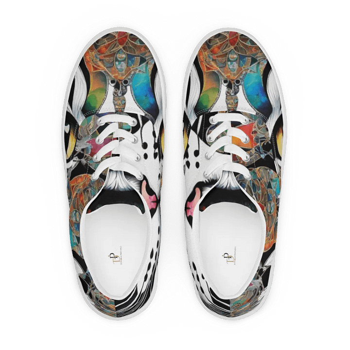 Cat Mosaic Women's Canvas Shoes product image (2)