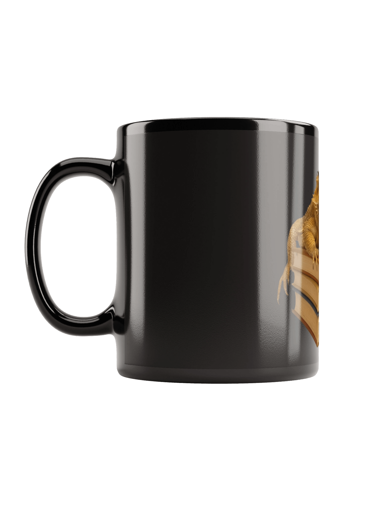 'BOOK WORM' BLACK MUG product image (6)