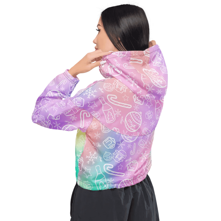 Limited Edition Christmas Tie Die Crop Windbreaker product image (3)