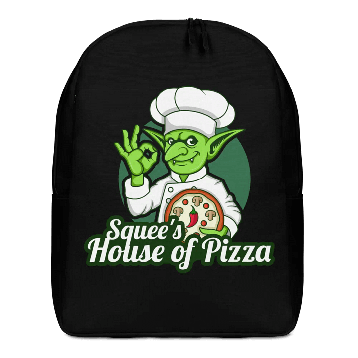 Squee’s House of Pizza Minimalist Backpack (Black) product image (1)