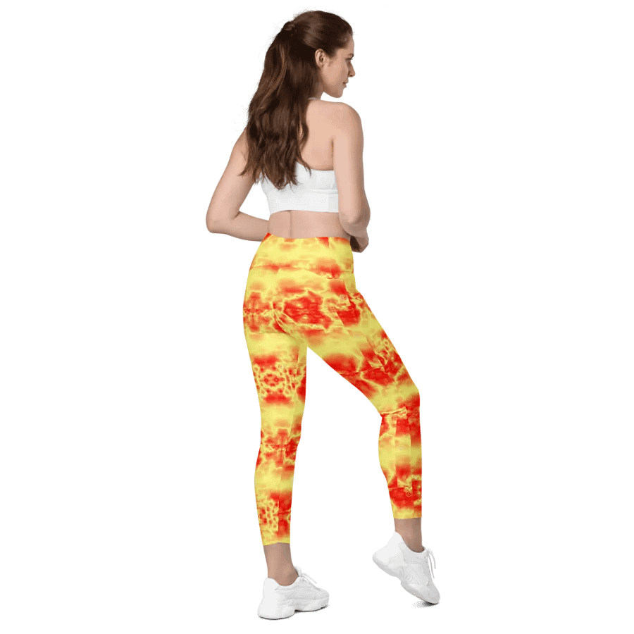Orange Crush Leggings with Pockets product image (1)