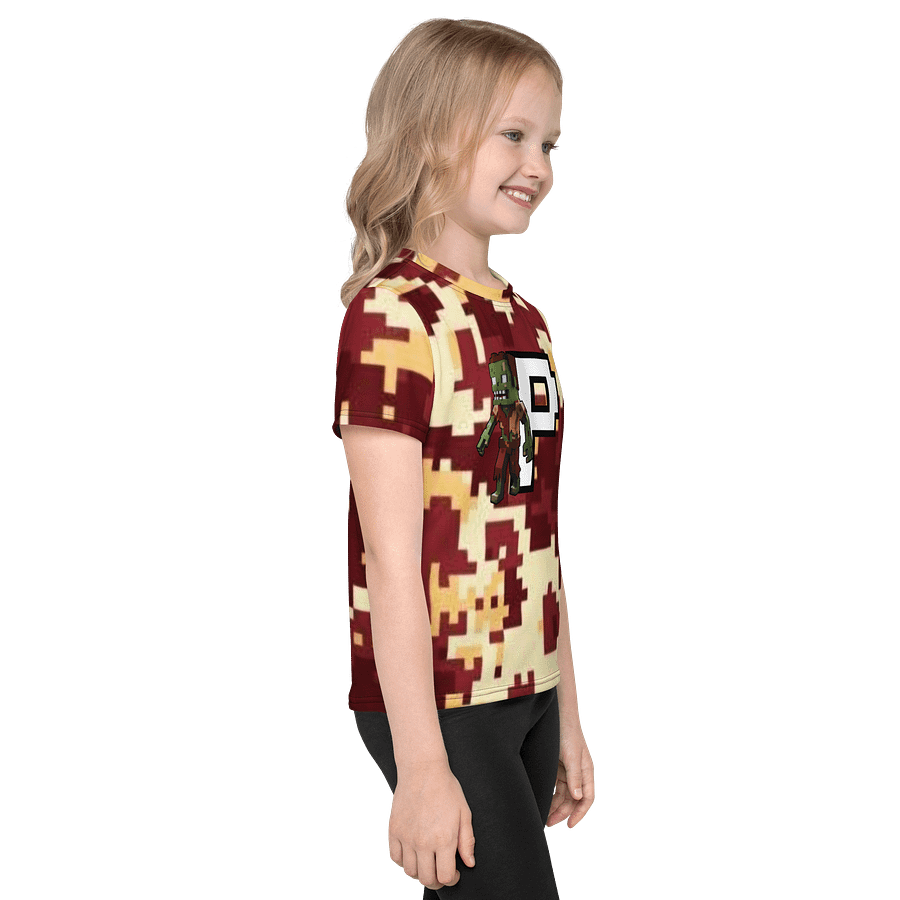 Patient PixelZ Kids T-Shirt (Pixel Zombie v2 Red/Tan) product image (4)