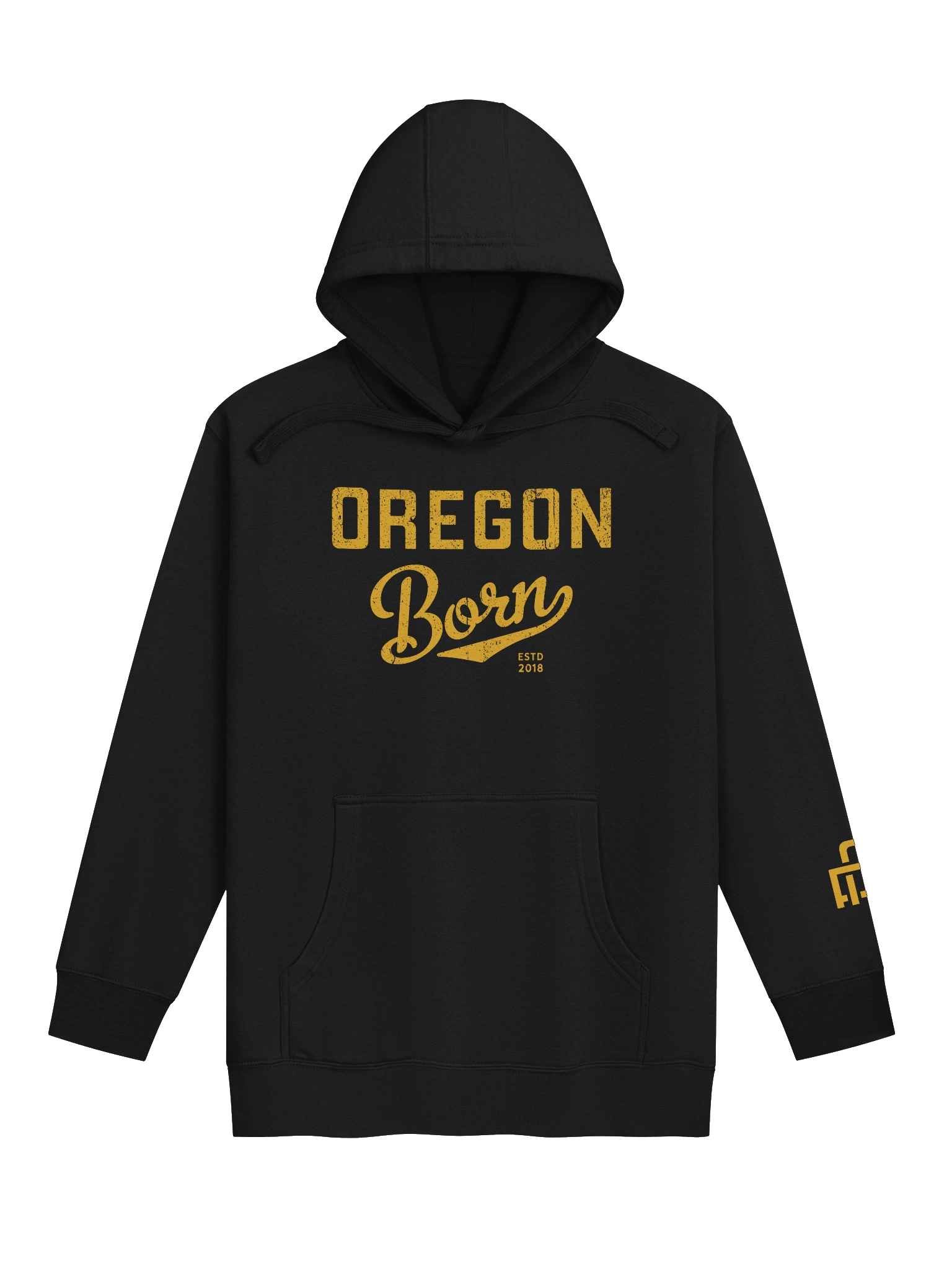 Golden Oregon Born Unisex Hoodie product image (4)