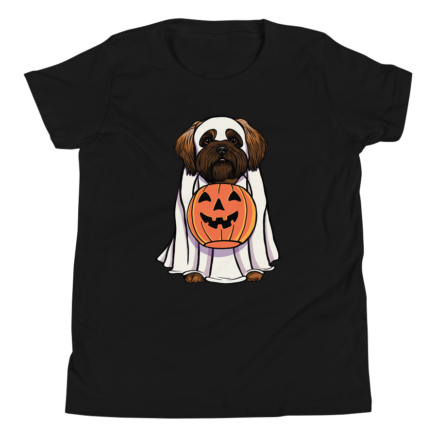 Halloween Shih Tzu(Red, Black Mask) Youth T-Shirt product image (5)