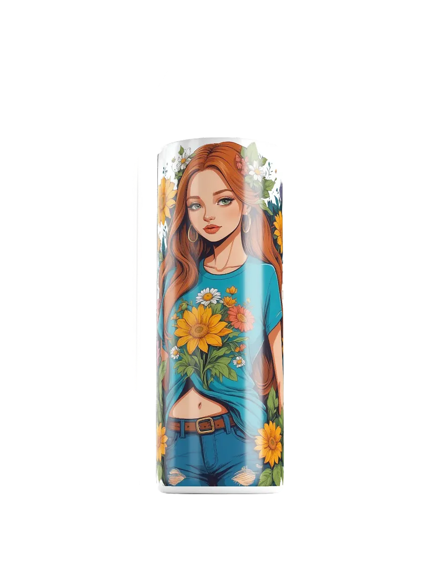 Bloomcore Flower Girl 20 oz Skinny Stainless Steel Tumbler - White - v1 product image (1)