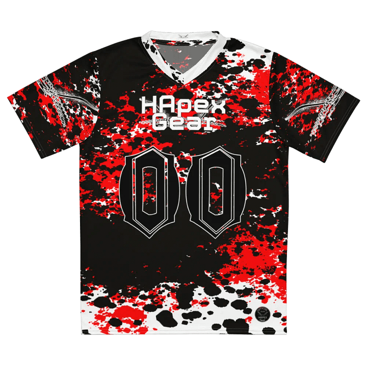 Recycled Unisex Sports Jersey - White HApex Gear Black Logo product image (2)