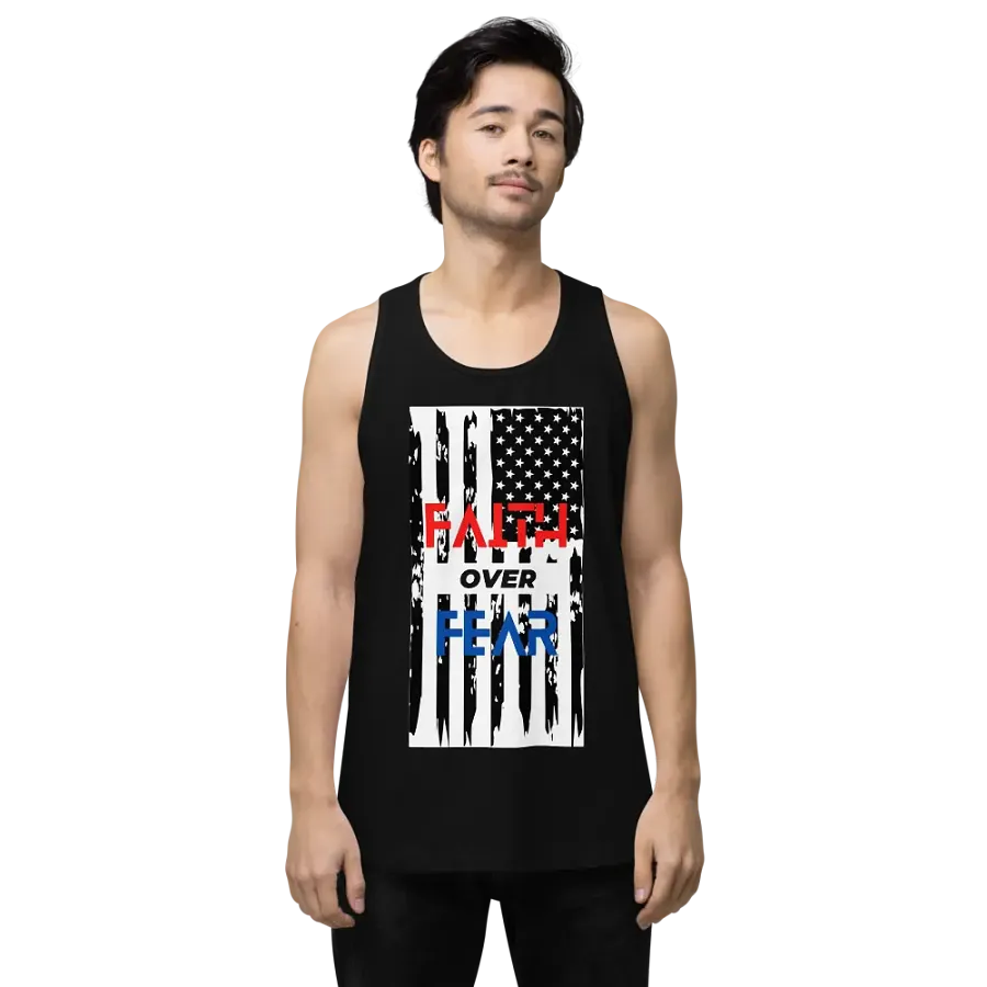 Faith Over Fear Patriotic Tank Top product image (1)