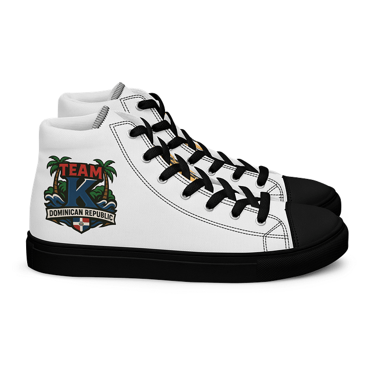 TEAM K Dominican Republic Women's High Top Canvas Shoes product image (2)