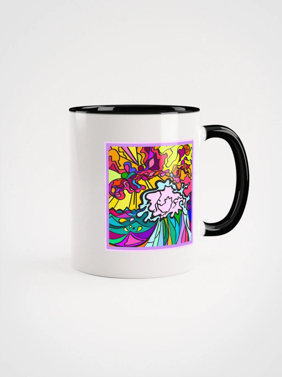 Vibrant Swirls Ceramic Mug – Wave at Sunset product image (2)