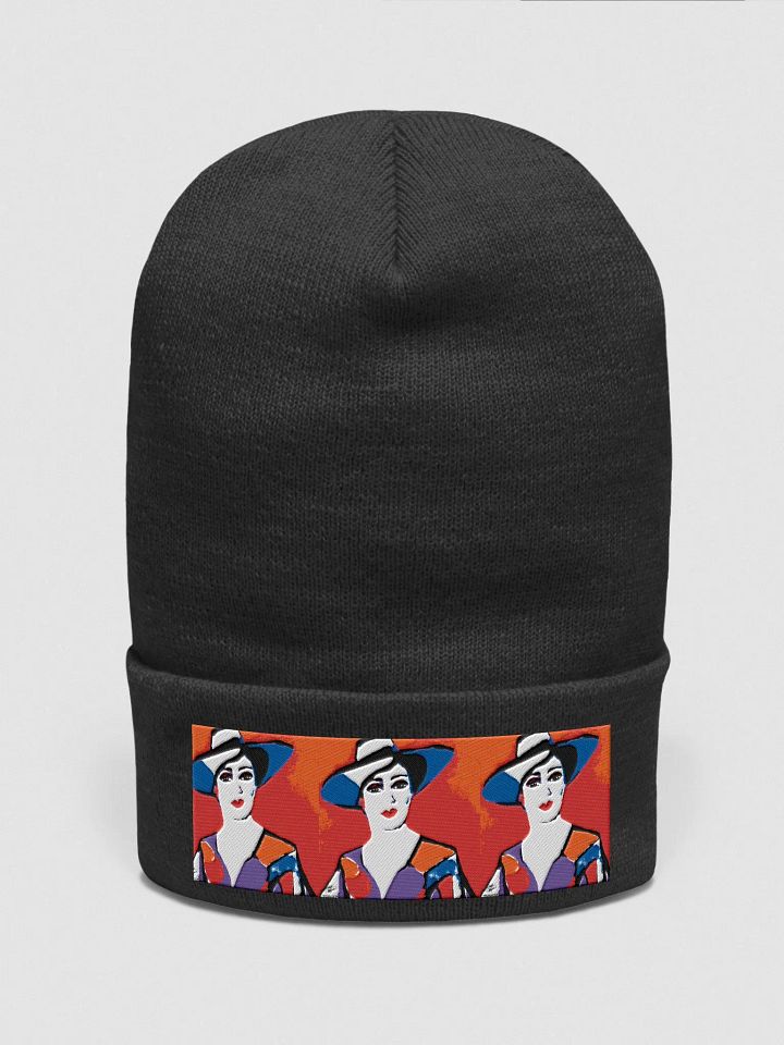 Donna with Hat Embroidered Cuffed Beanie product image (1)