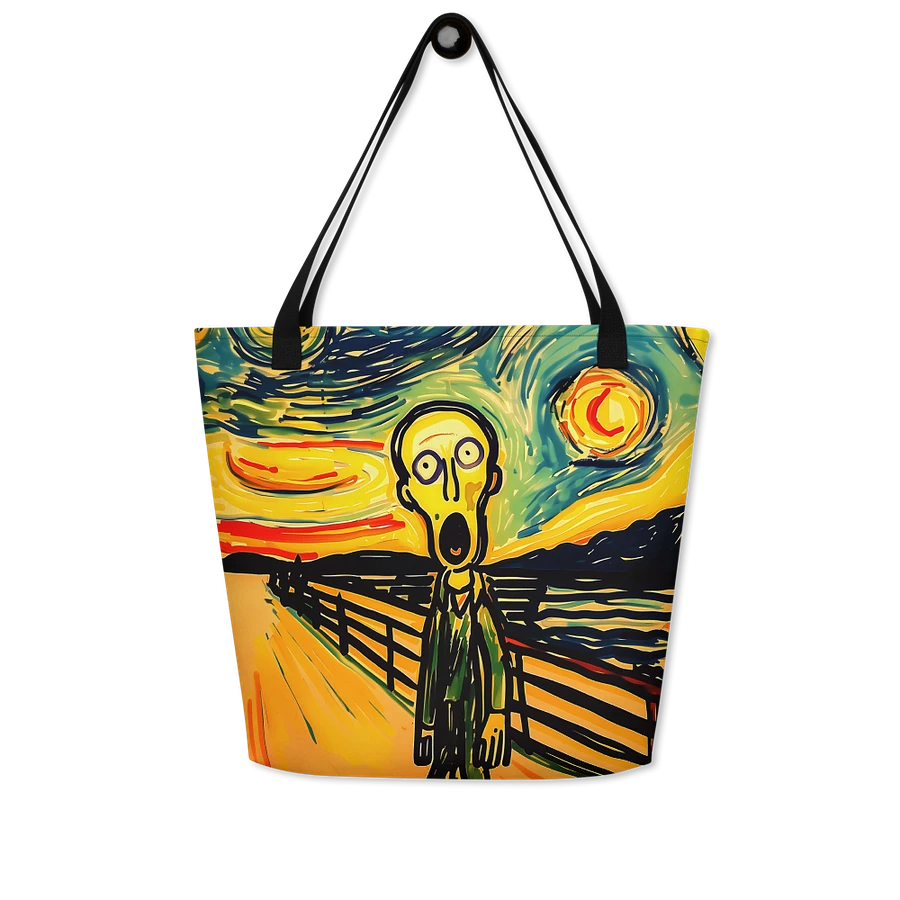 Tote Bag: Screaming Man Van Gogh Style Unique Quirky Design product image (7)