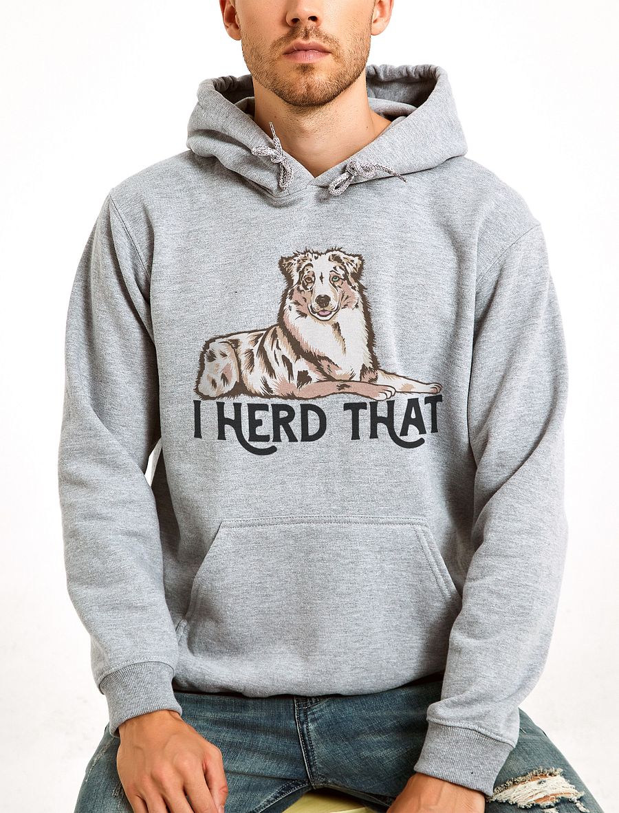 I Herd That Aussie Dog Hoodie | Hooded Sweatshirt for Australian Shepherd (Red Merle) Dog Owners product image (22)