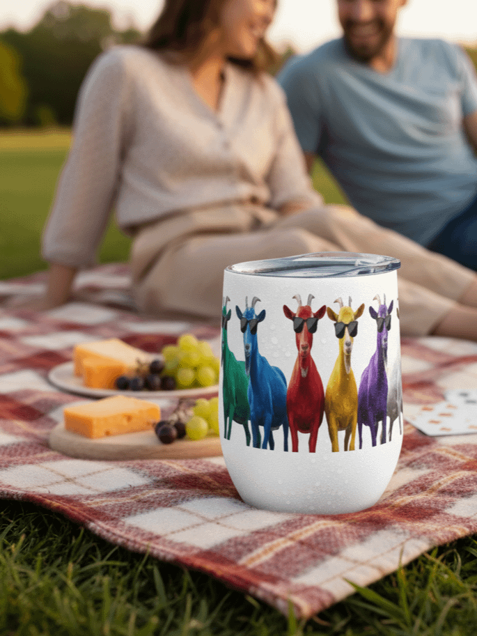 Cool Goat Squad Wine Tumbler product image (1)