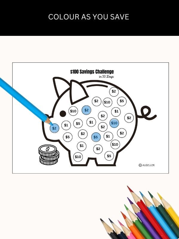 Piggy Bank Savings Tracker Bundle product image (8)